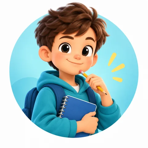 Thoughtful student mascot